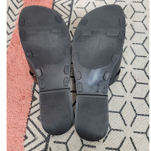 Melissa+Jason Wu Diane Vegan Slide Jelly in Black, sz 7 - Picture 13 of 16